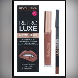 ❤️ Revolution Retro Luxe Matte Lip Kit – Grandee (Lip Liner & Liquid Lipstick)